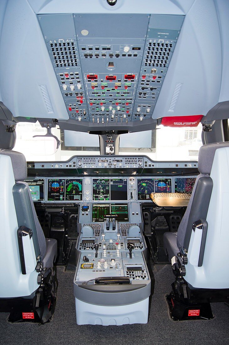 Airbus A350 cockpit.
