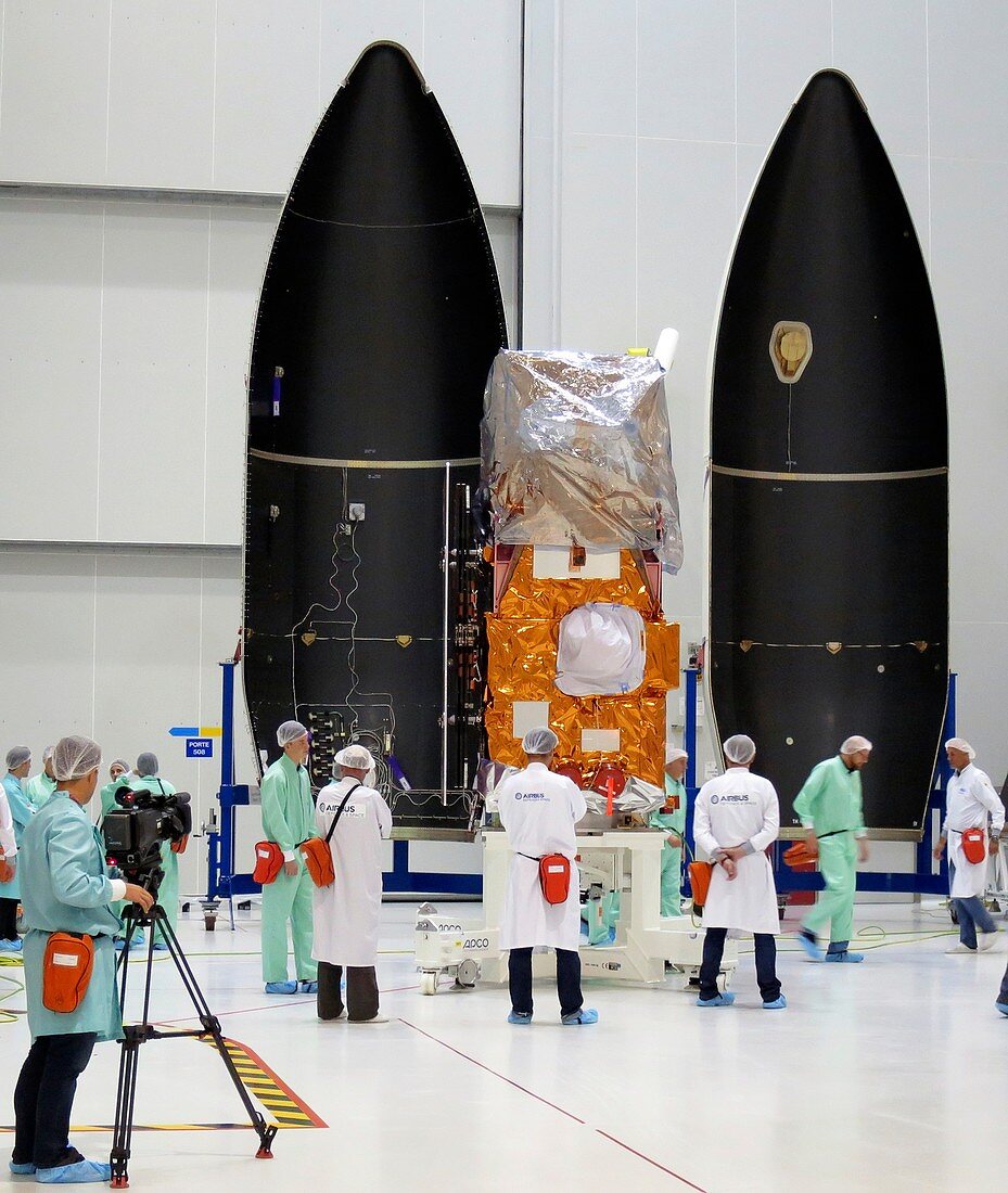 Sentinel-2A satellite launch preparation