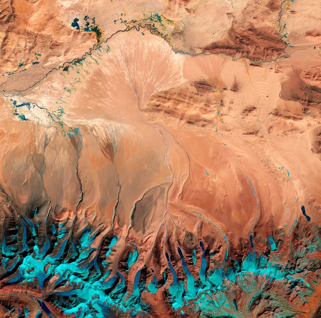Tibetan Himalayas, satellite image