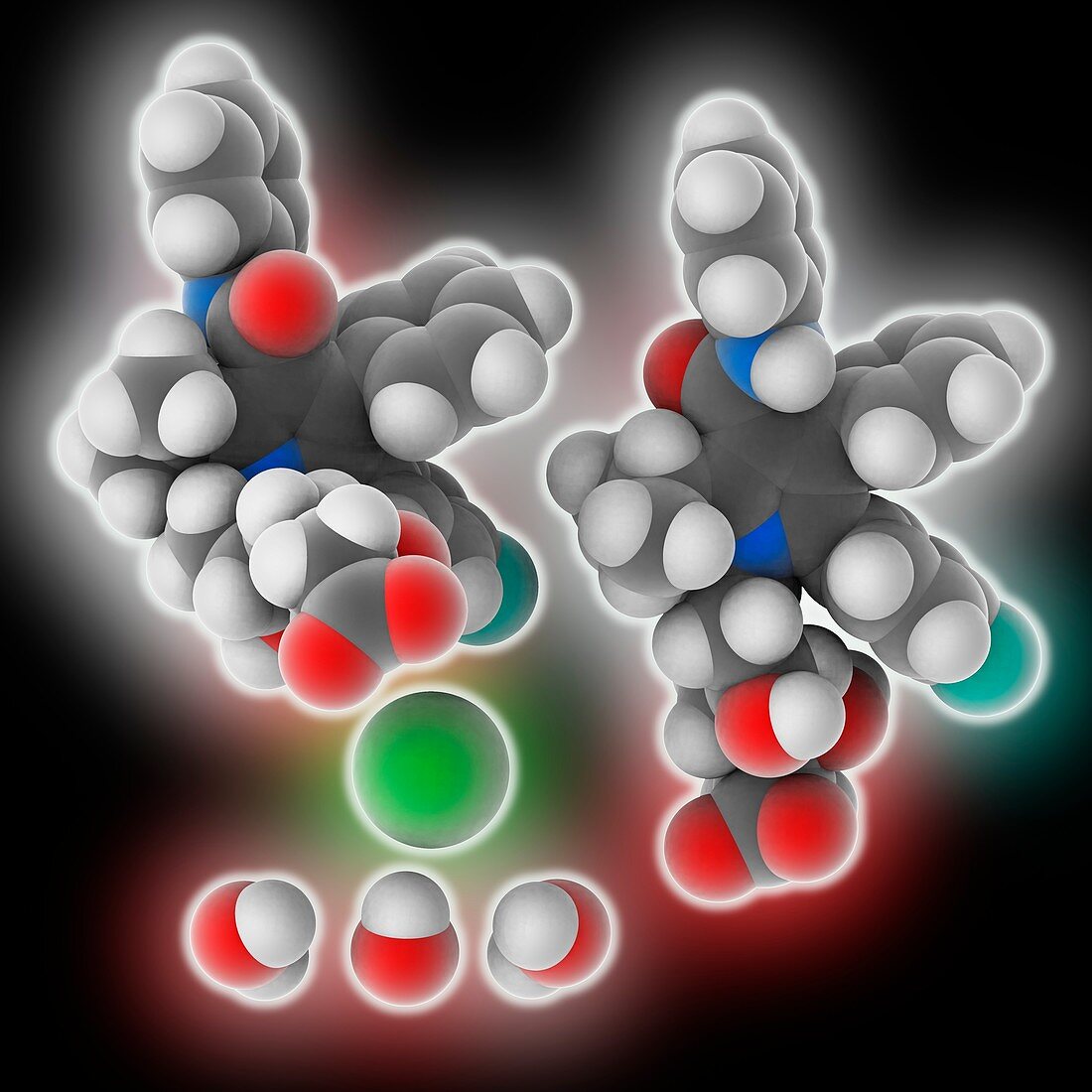 Atorvastatin calcium trihydrate molecule