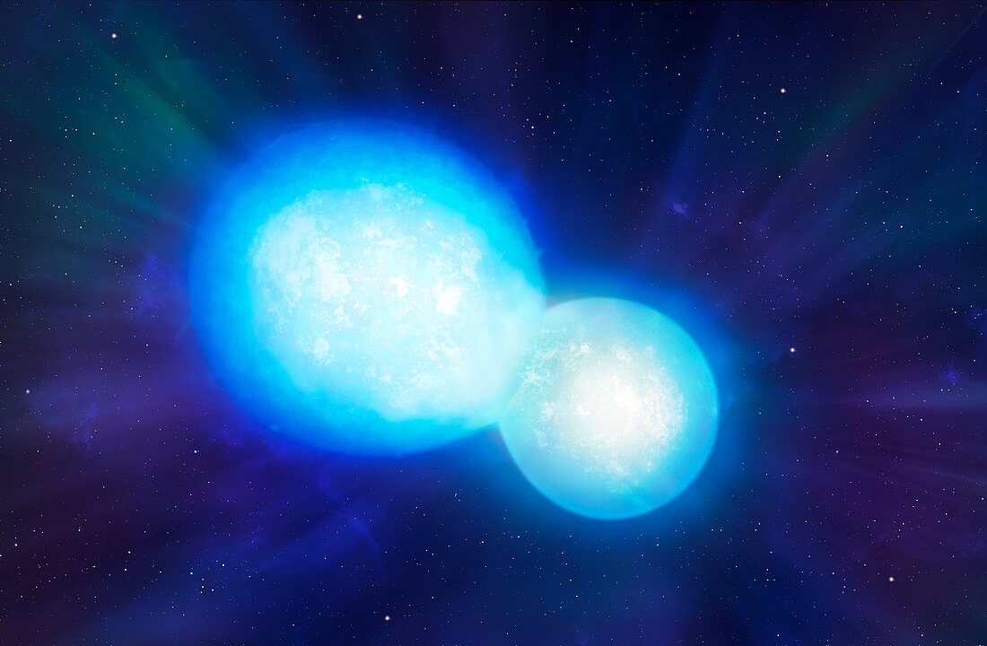 Artwork of Colliding Neutron Stars