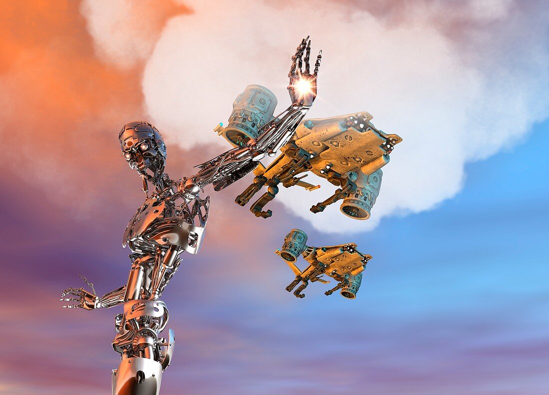 Robotic figure and flying vehicles