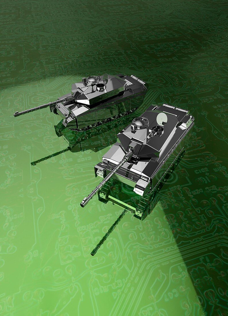 Tanks on circuit board