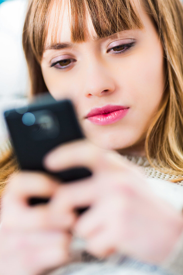 Woman using a smartphone