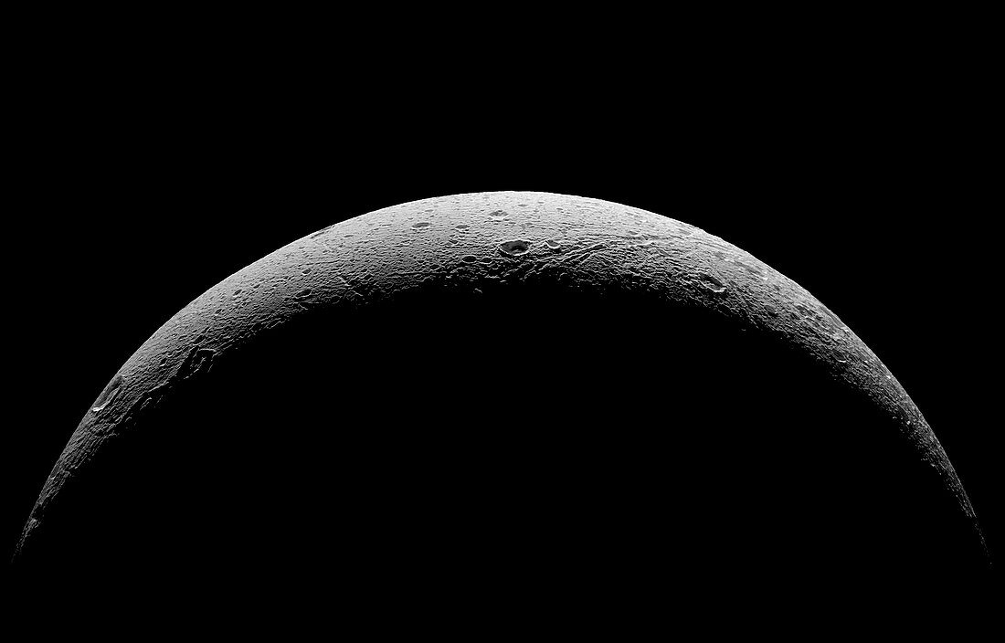Saturn's moon Dione, Cassini image
