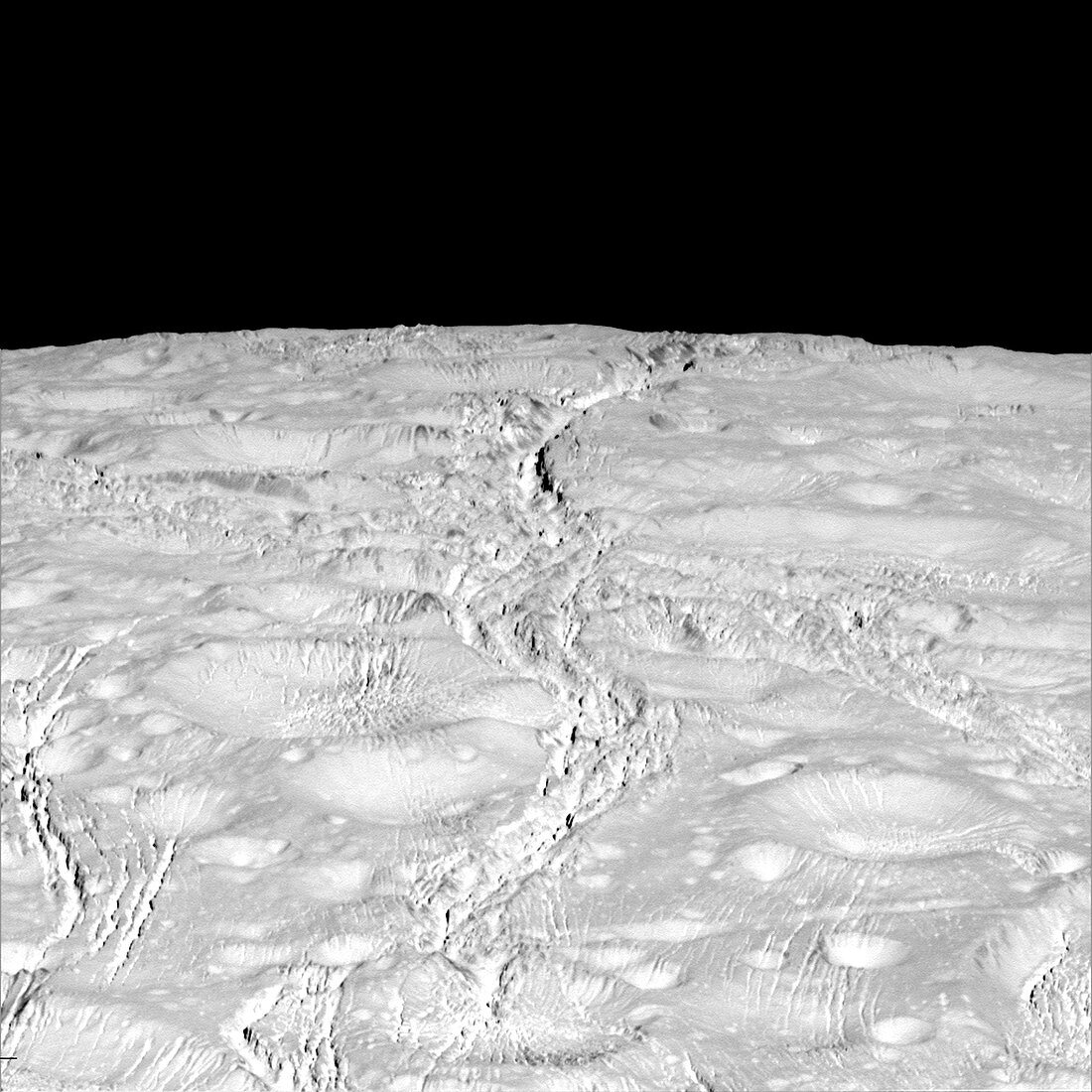 Saturn's moon Enceladus, Cassini image