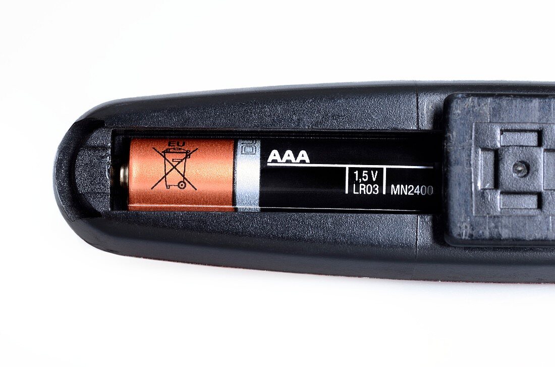 AAA battery in a bicycle light