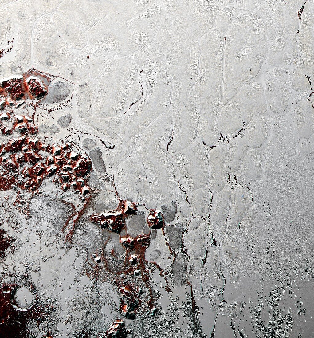Ice cell convection on Pluto, New Horizons image