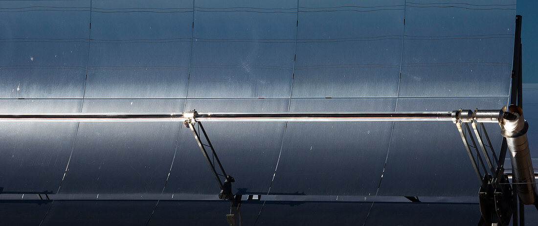 Parabolic troughs at a solar power station, USA