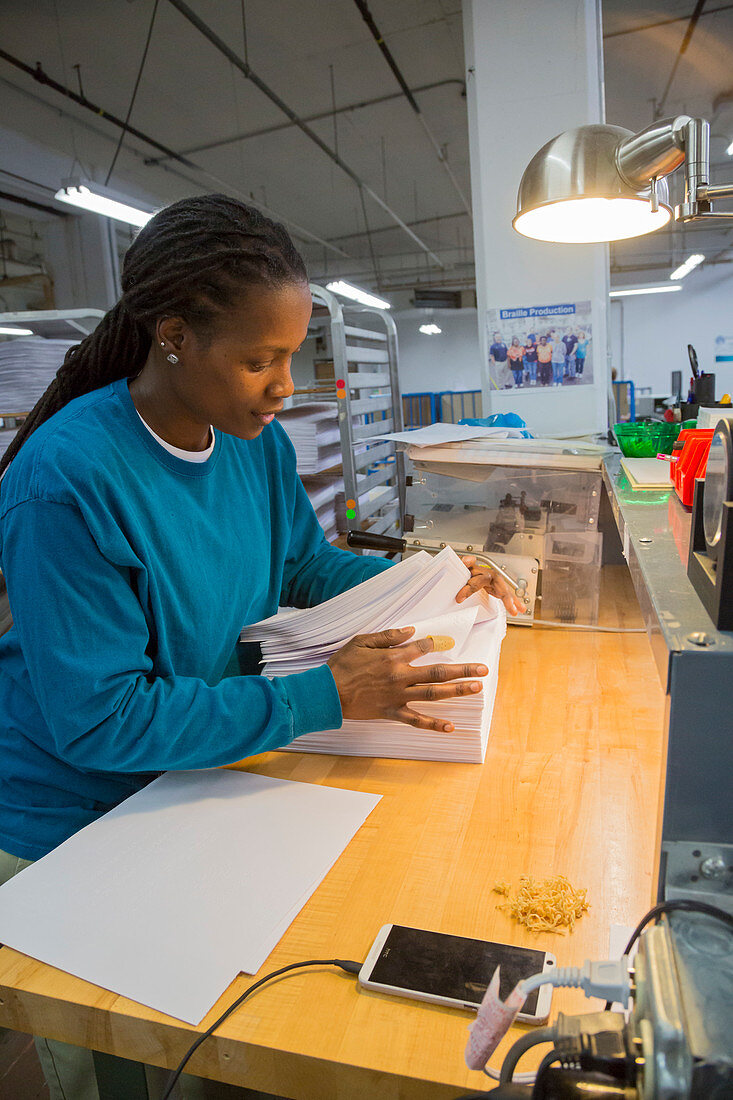 Braille book production