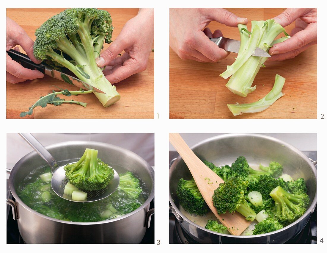 Preparing broccoli