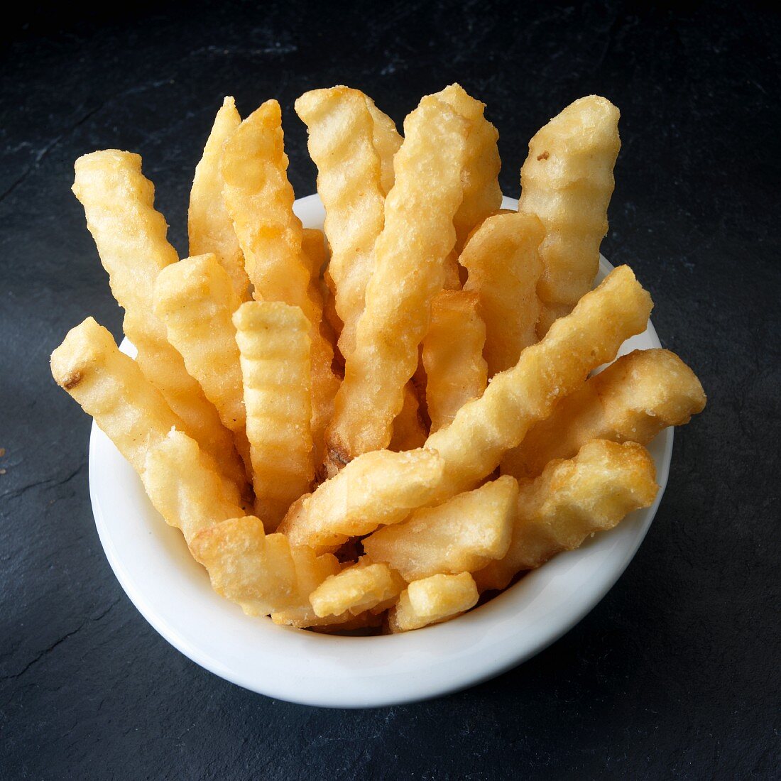 Crinkle cut french fried potatoes