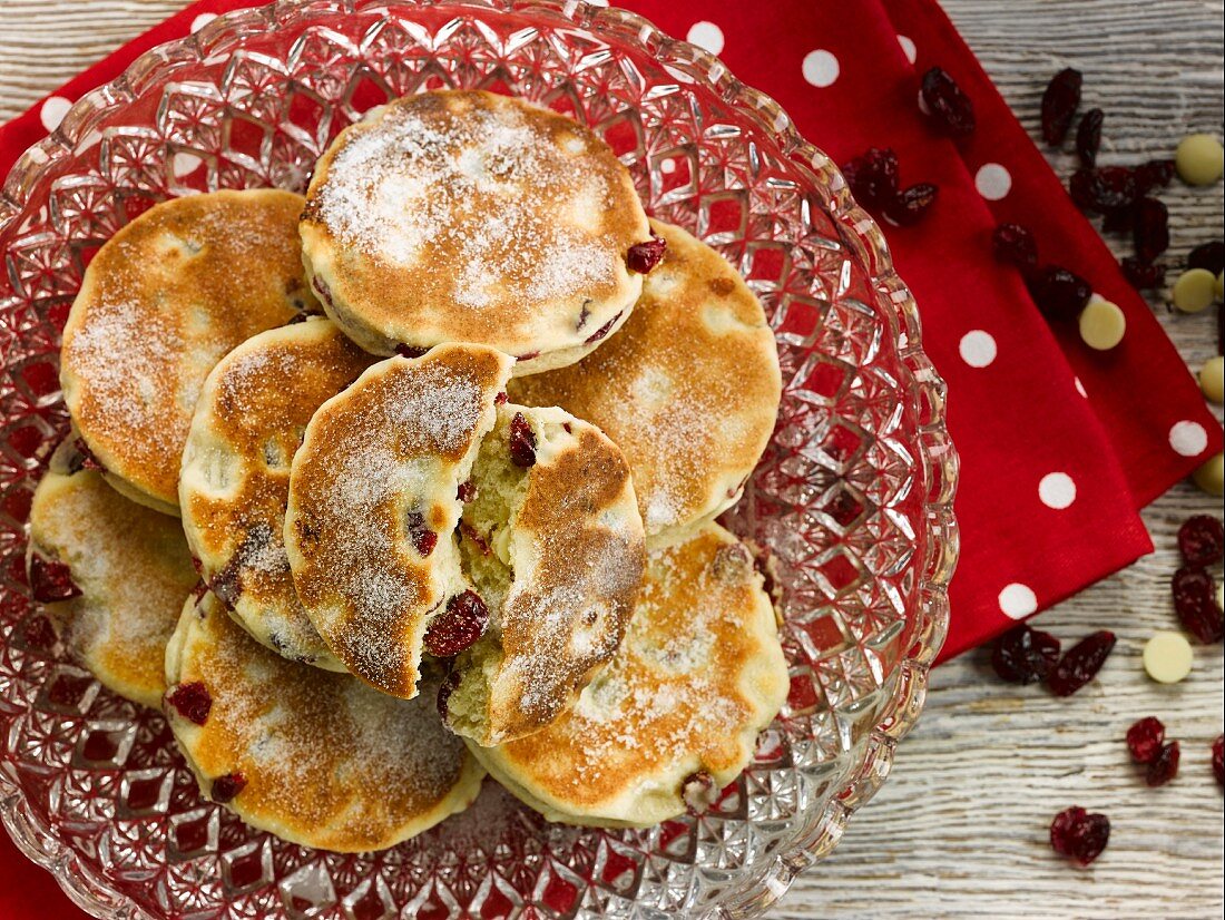 Cranberry and white Chocolate Welshcakes