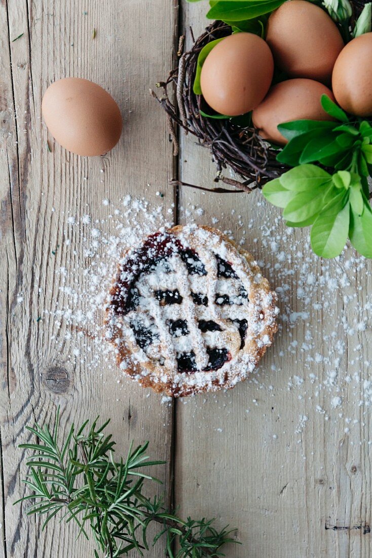 Easter blueberry tart, Italy