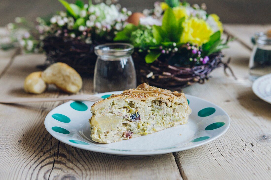 Easter, savory cake, Italy