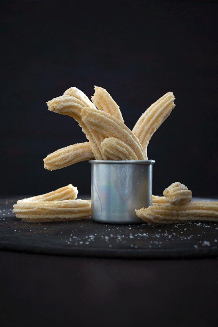 Vegan churros (Mexican pastry biscuits)