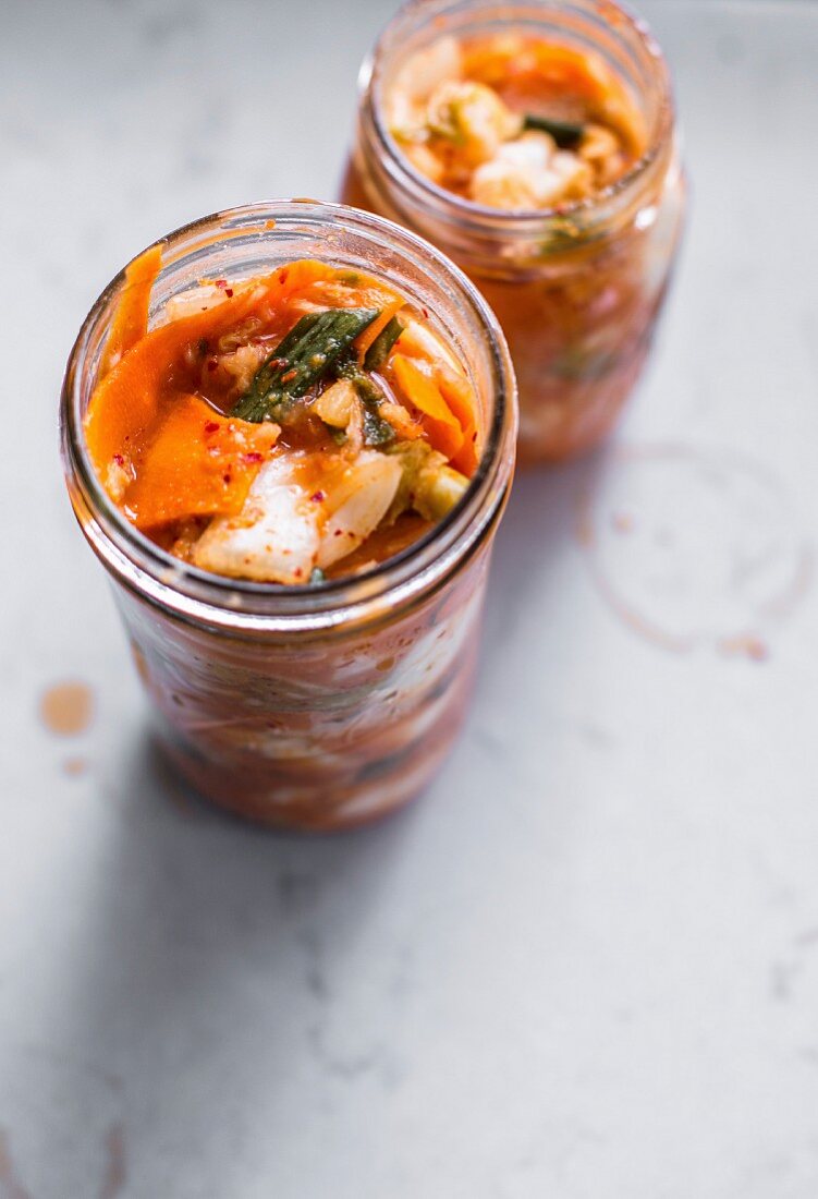 Kimchi im Glas