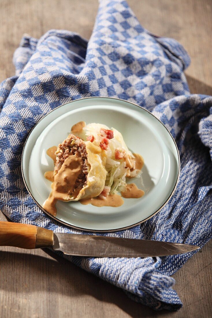 Strudel filled with mince