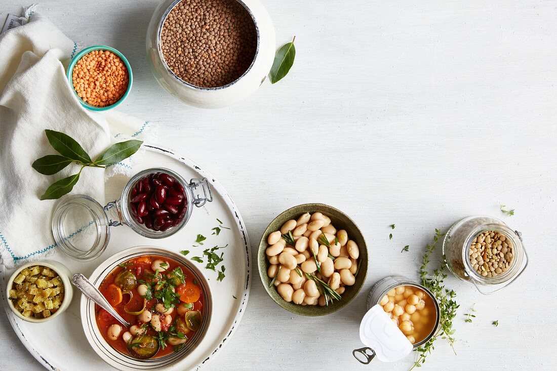 Ingredients for one-pot wonders with pulses