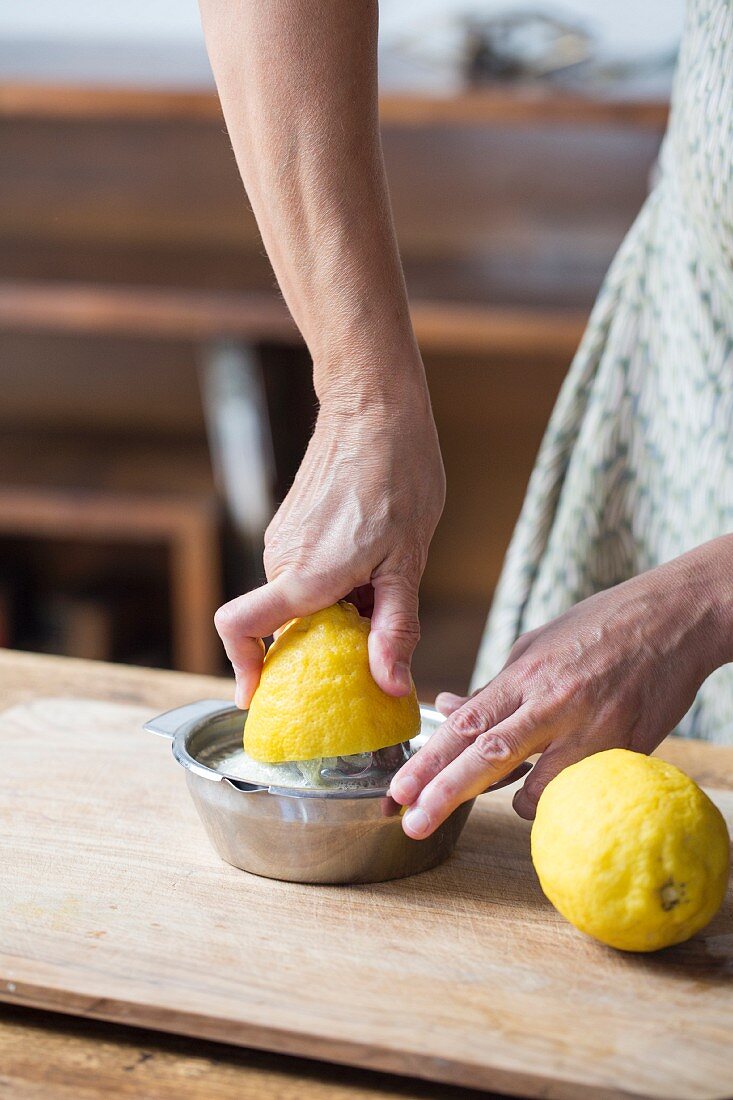 Squeezing a lemon