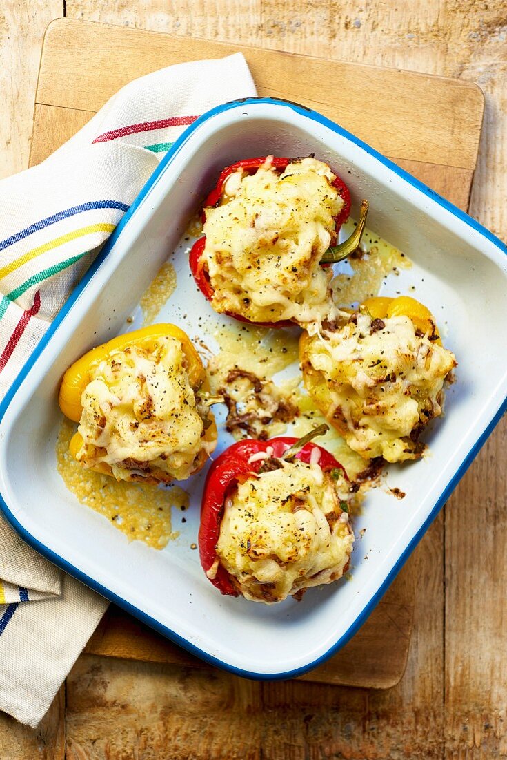 Stuffed 'cottage pie' peppers