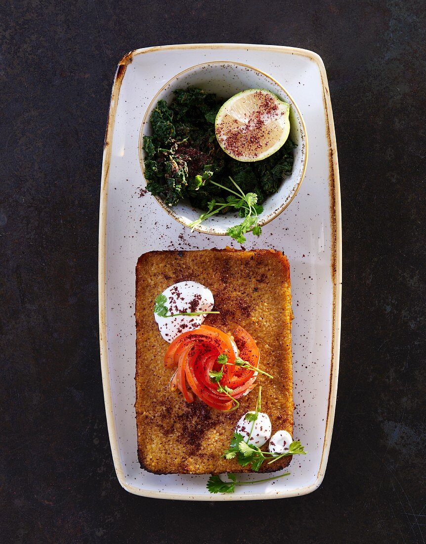 Kibbeh mit Korianderdip (Libanon)