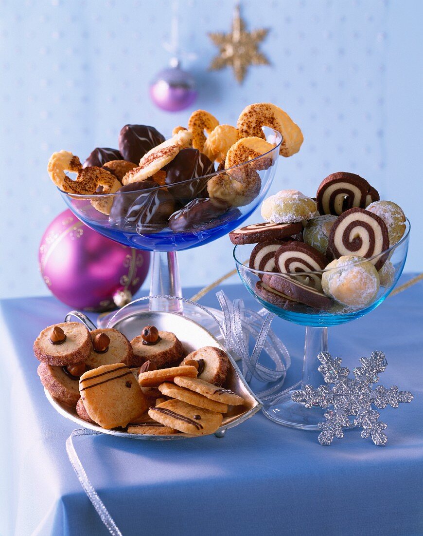Selection of various Christmas Cookies