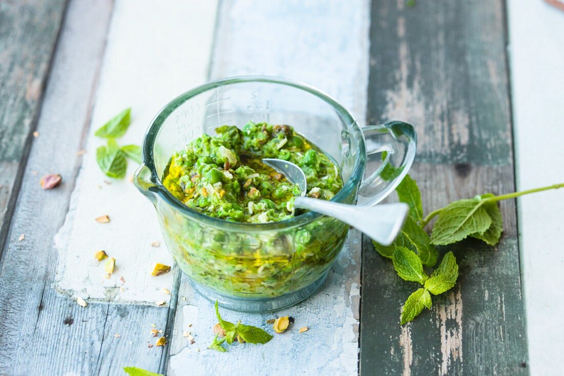 Erbsen-Pesto mit Minze