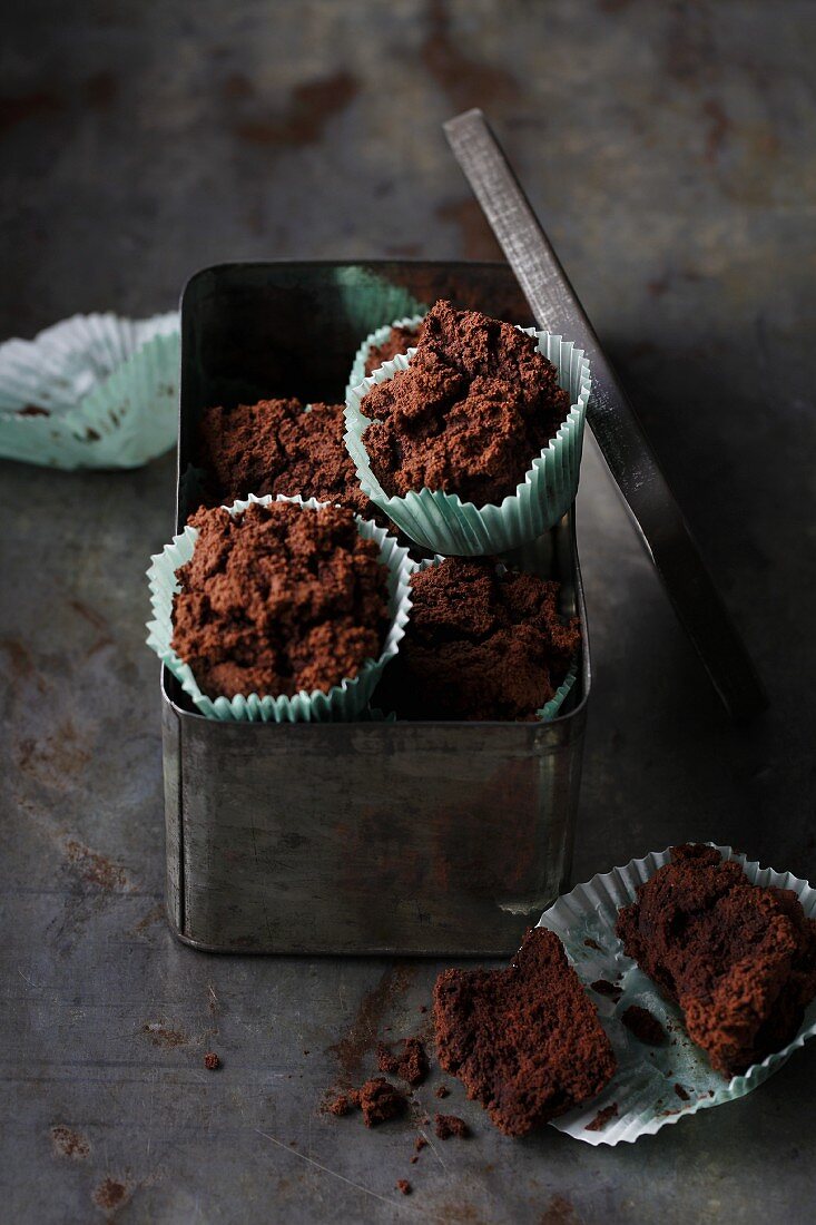 Avocado and chocolate muffins with Greek yoghurt