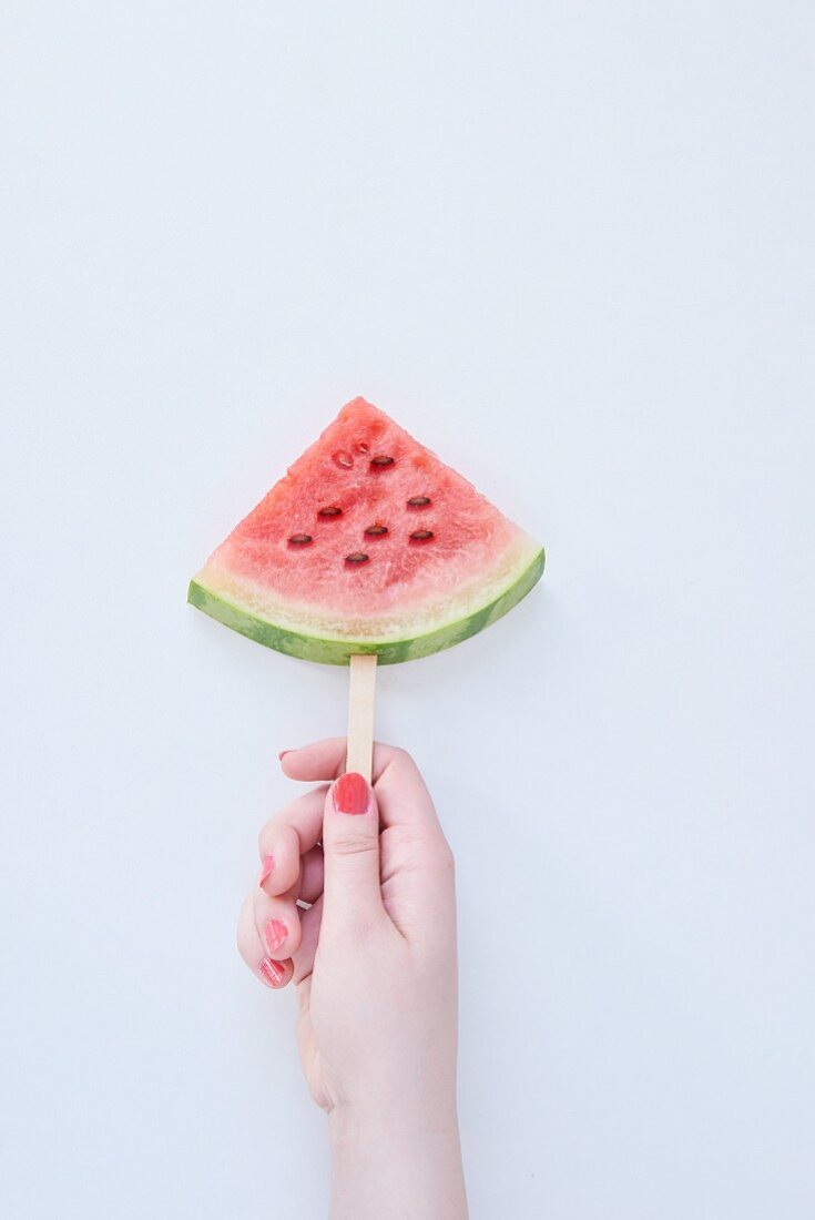 Gesunder Wassermelonen-Lolli