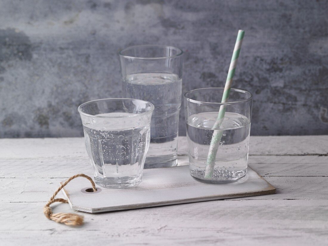 Filled water glasses