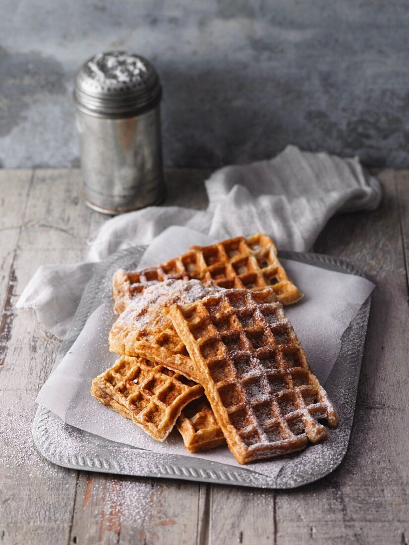 Oat and cinnamon waffles