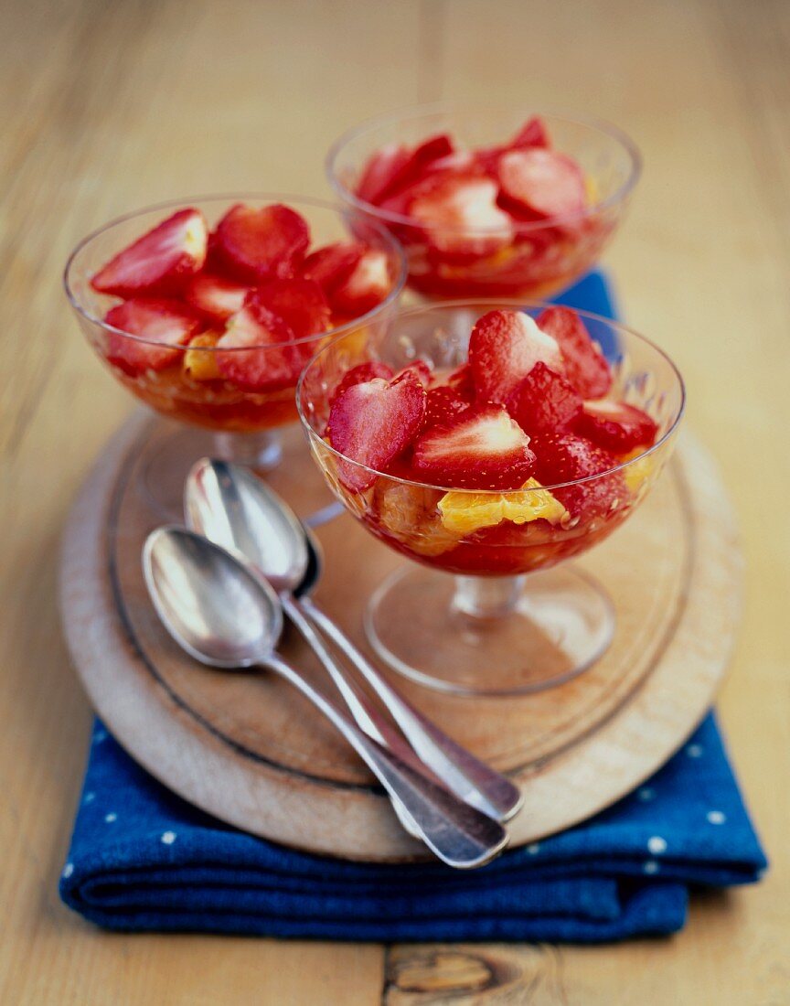 Strawberry and clementine compote