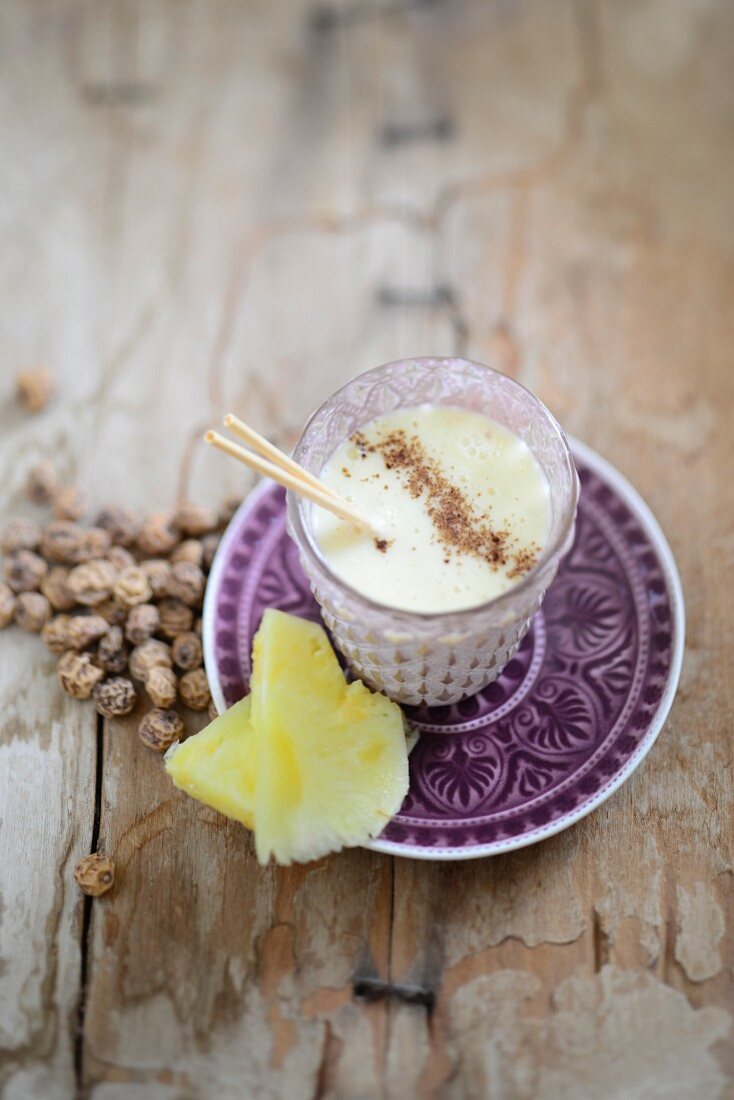 A pineapple and tiger nut smoothie