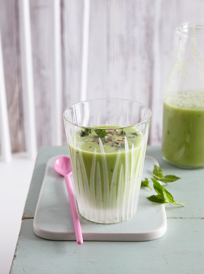 A melon and vegetable smoothie - 'Jump in the Pool'