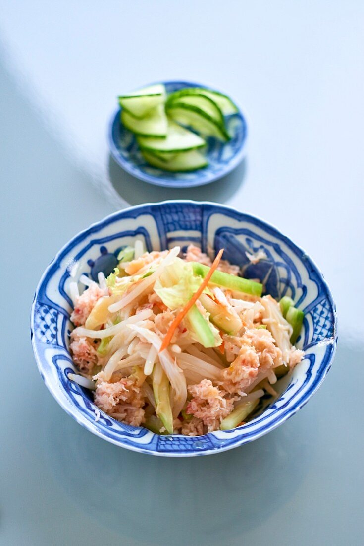 Crayfish with cucumber (Asia)