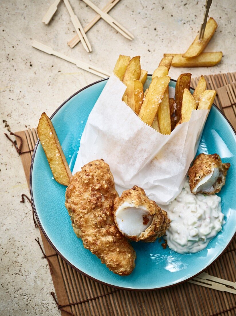 Fish and Chips mit Apfelremoulade