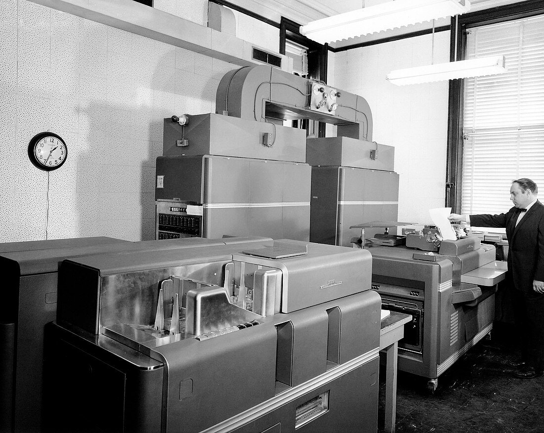 IBM 650 computer at US Naval Observatory, 1961