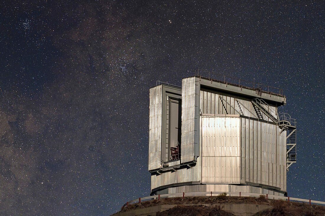 New Technology Telescope and night sky at La Silla