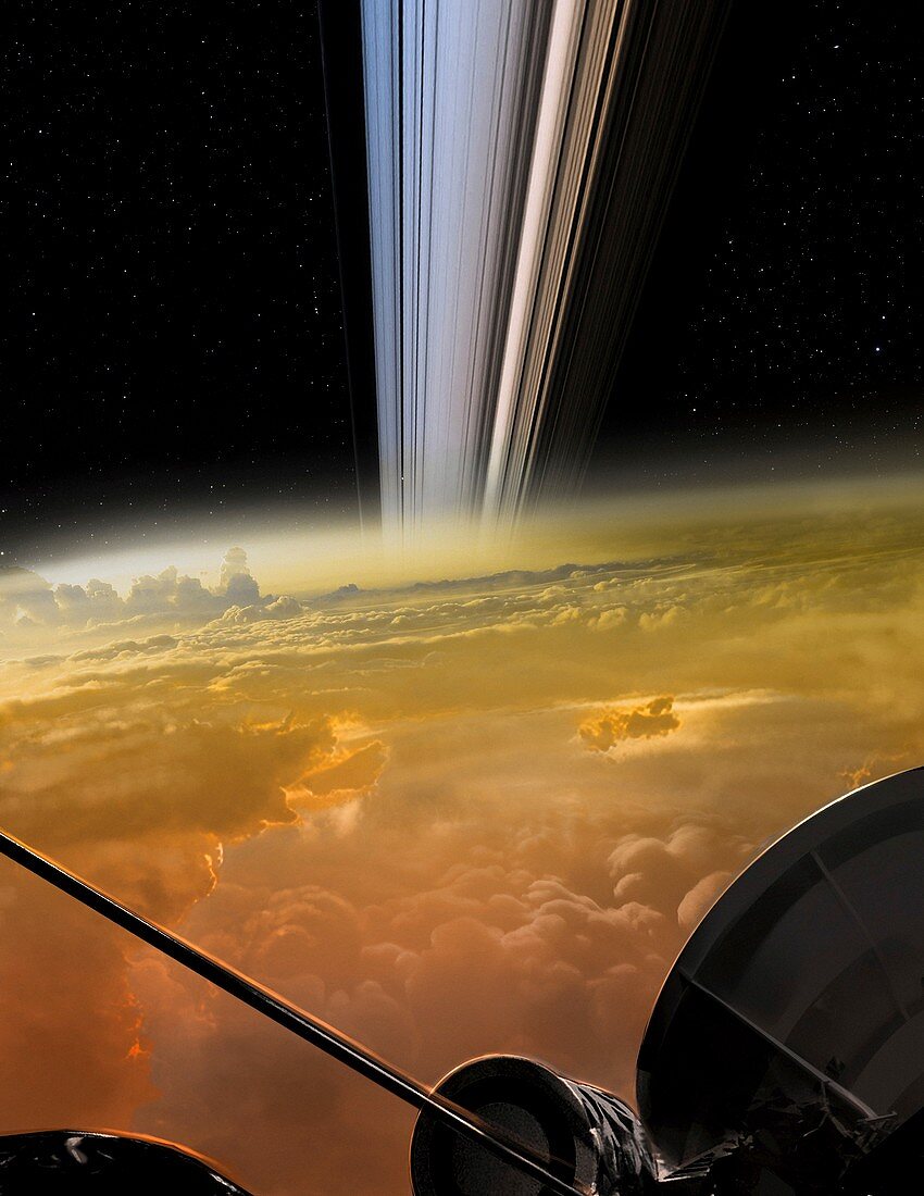 Cassini's Grand Finale at Saturn, illustration