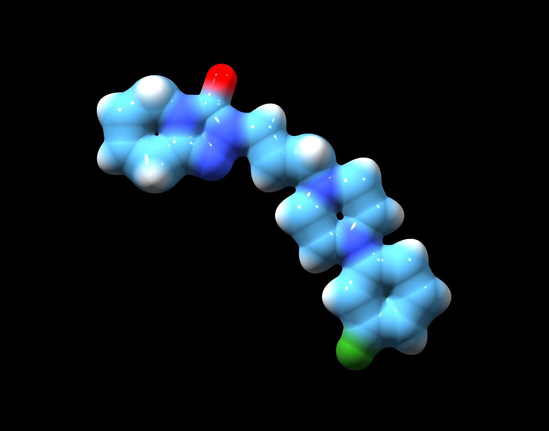 Trazodone drug molecule