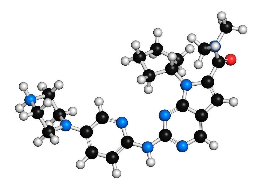 Ribociclib cancer drug molecule