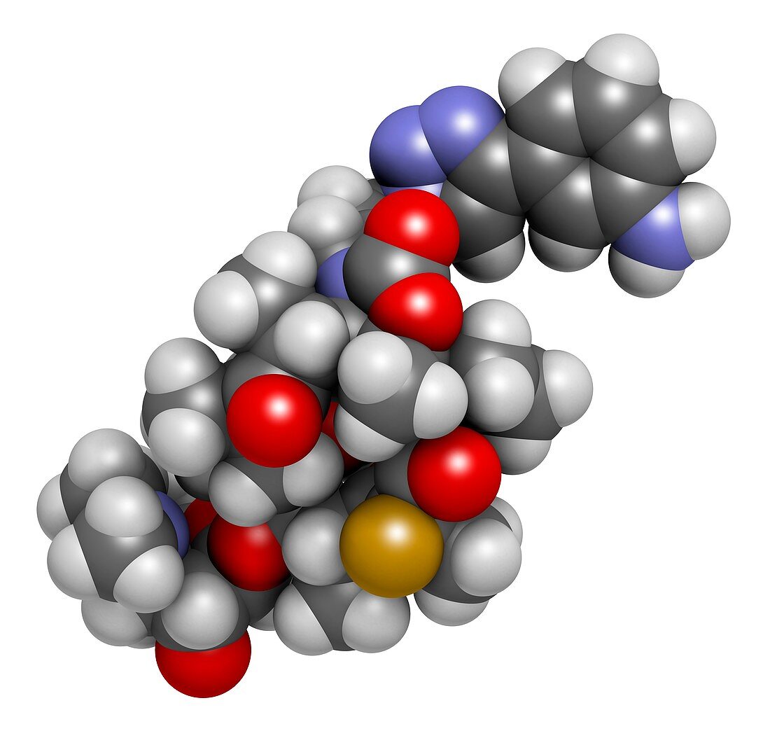 Solithromycin antibiotic drug molecule