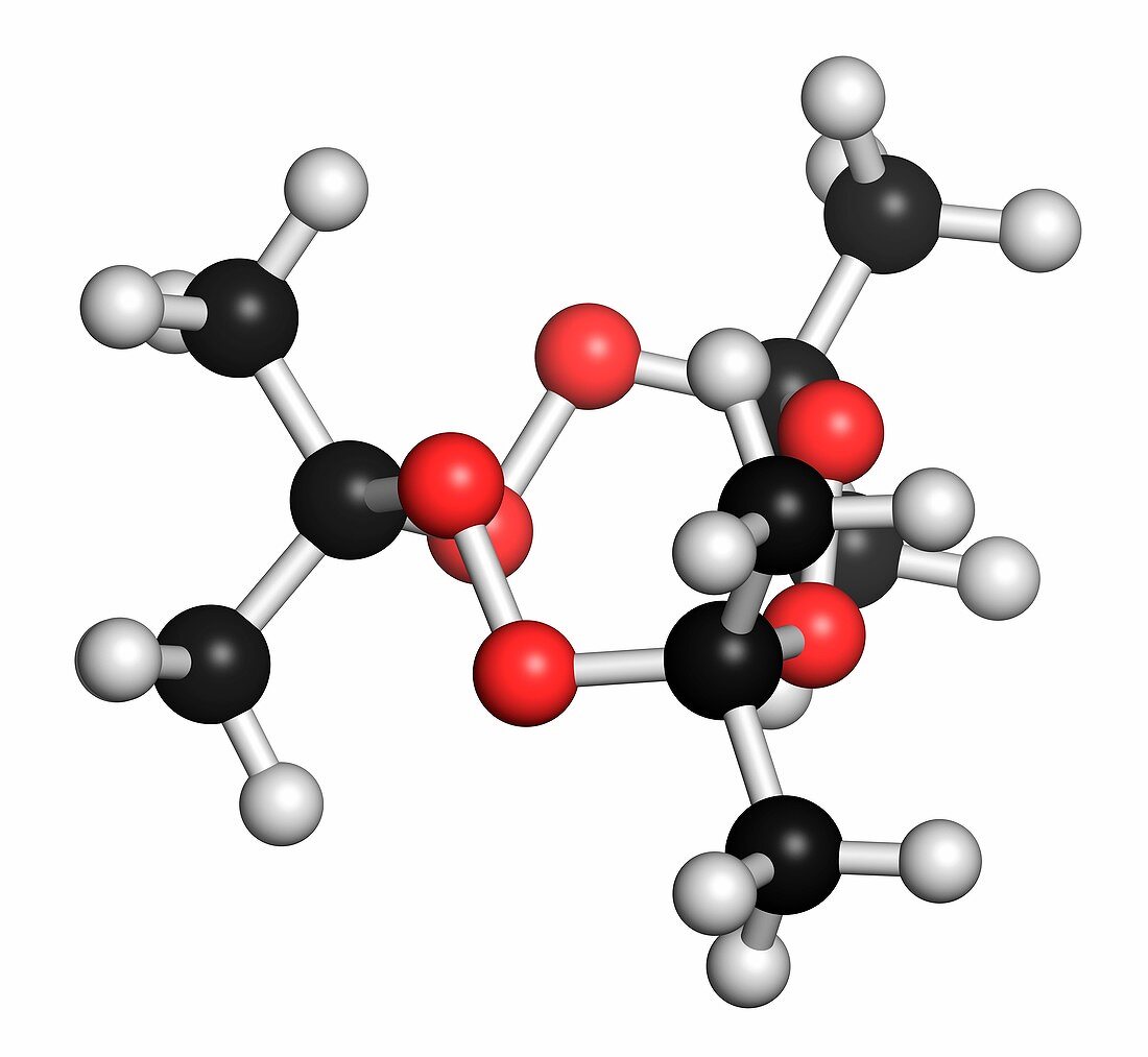 Triacetone triperoxide explosive molecule