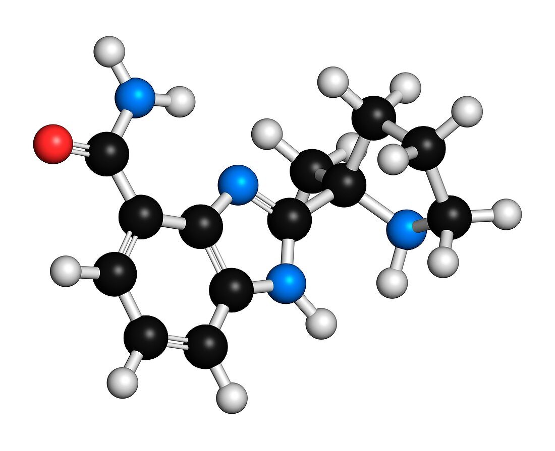Veliparib cancer drug molecule