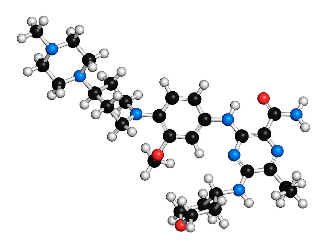 Gilteritinib cancer drug molecule