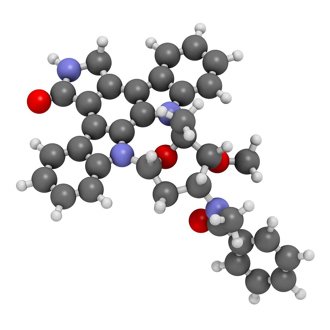 Midostaurin cancer drug molecule