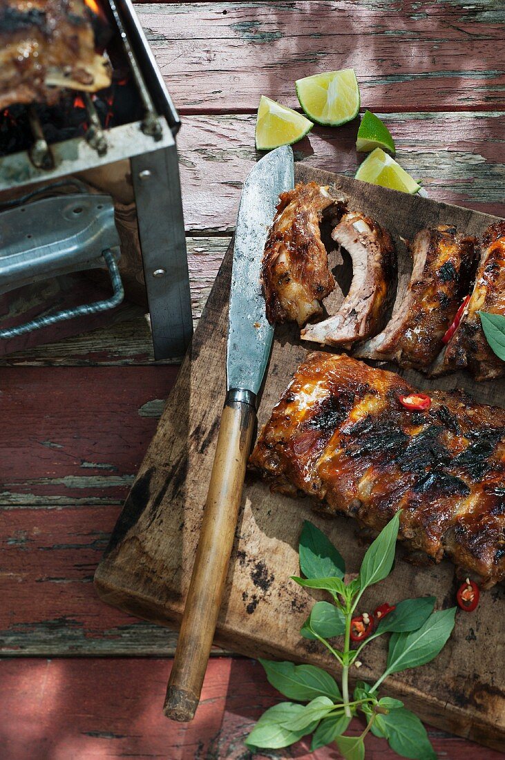 Grilled Thai-style ribs with chili