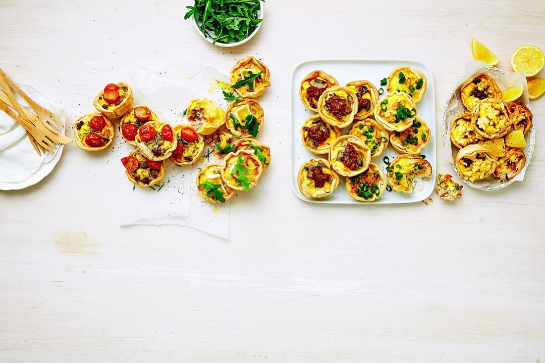 Verschiedene Mini-Quiches