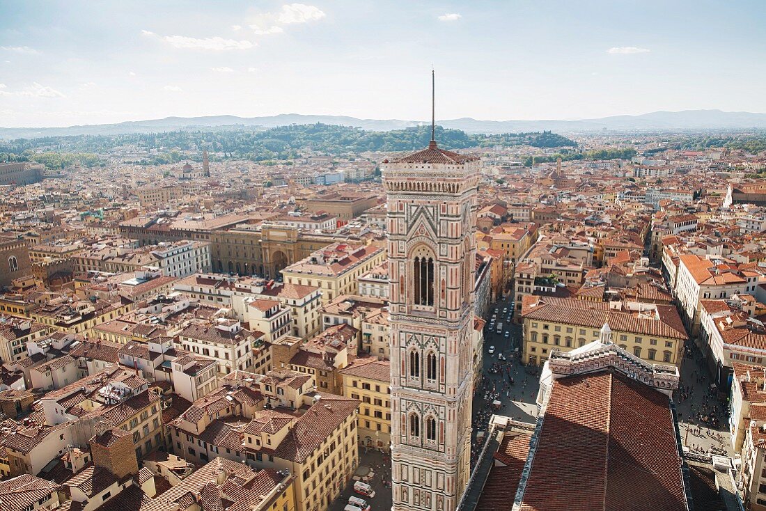 The Campanile in Florence, Italy
